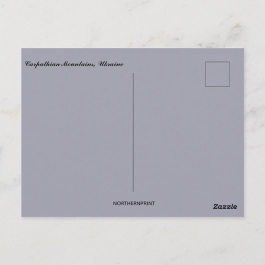 Uitzicht van de Karpaten in Oekraïne Briefkaart (Achterkant)