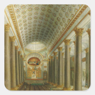 Uitzicht van de kathedraal van Kazan Vierkante Sticker