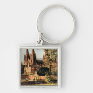 Uitzicht van de kathedraal van Lichfield Sleutelhanger