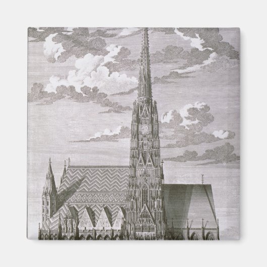 Uitzicht van de kathedraal van St. Stephan Magneet (Voorkant)