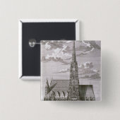 Uitzicht van de kathedraal van St. Stephan Vierkante Button 5,1 Cm (Voorkant /achterkant)