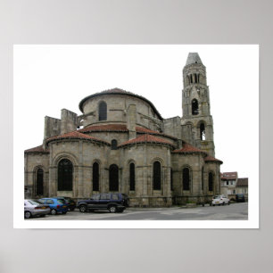 Uitzicht van de kerk (foto) poster