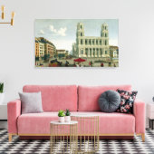 Uitzicht van de kerk Saint-Sulpice Canvas Afdruk (Insitu (Woonkamer))