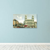 Uitzicht van de kerk Saint-Sulpice Canvas Afdruk (Insitu (Houten vloer))