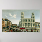 Uitzicht van de kerk Saint-Sulpice Poster (Voorkant)