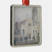 Uitzicht van de kerk van St. Bartholomew Metalen Ornament (Rechts)