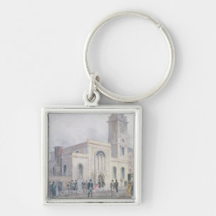 Uitzicht van de kerk van St. Bartholomew Sleutelhanger