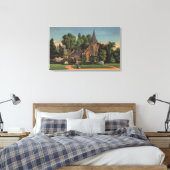 Uitzicht van de Kleine Kerk van de Bloemen Canvas Afdruk (Insitu (Slaapkamer))