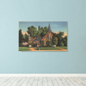 Uitzicht van de Kleine Kerk van de Bloemen Canvas Afdruk (Insitu (Houten vloer))