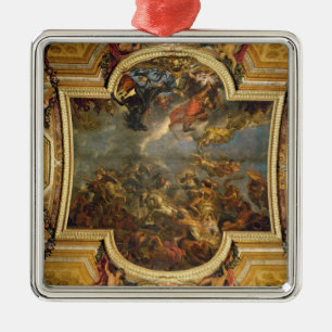 Uitzicht van de koning die Maastricht in 13 dagen Metalen Ornament