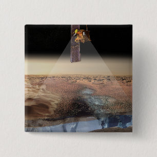 Uitzicht van de kunstenaar op Odyssey Vierkante Button 5,1 Cm