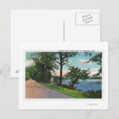 Uitzicht van de Lakeside Drive langs het Chautauqu Briefkaart (Voorkant / Achterkant)