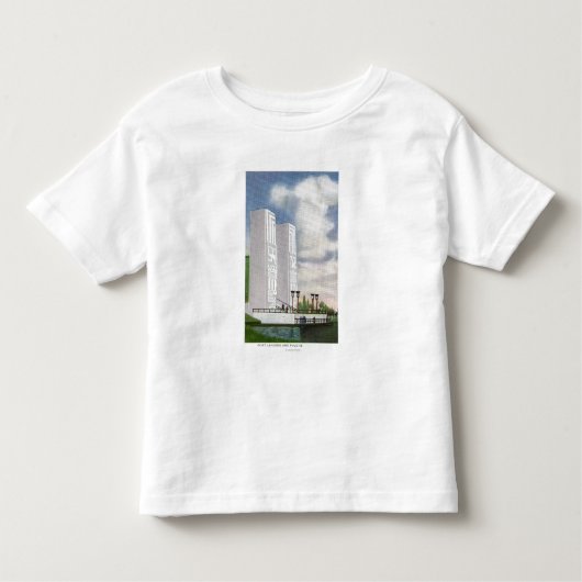 Uitzicht van de landing van de boot en de masten kinder shirts (Voorkant)