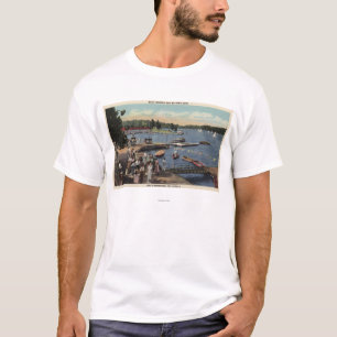 Uitzicht van de landing van het schip, badkuip t-shirt