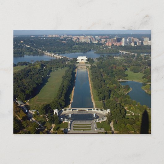 Uitzicht van de Lincoln Memorial Briefkaart (Voorkant)
