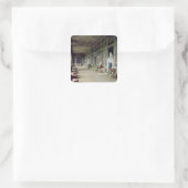 Uitzicht van de Long Gallery Vierkante Sticker (Tas)
