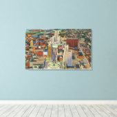 Uitzicht van de lucht in de binnenstad en het Civi Canvas Afdruk (Insitu (Houten vloer))