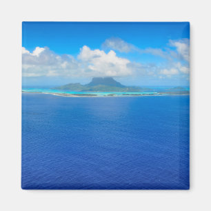Uitzicht van de lucht over Bora Bora magnet Magneet