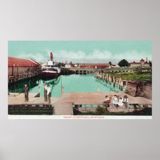 Uitzicht van de lucht van de WharfPetaluma, CA Poster (Voorkant)