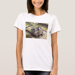 Uitzicht van de lucht van het Chateau, ontworpen v T-shirt