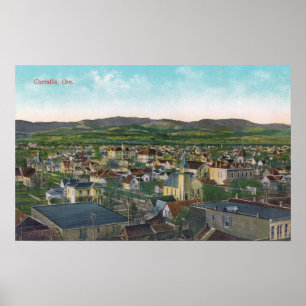 Uitzicht van de luchthaven CityCorvallis, OF Poster