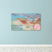 Uitzicht van de luchthaven van Gemeentelijk en SF Canvas Afdruk (Insitu (Houten vloer))