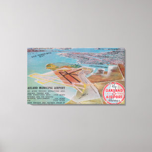Uitzicht van de luchthaven van Gemeentelijk en SF  Canvas Afdruk