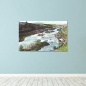 Uitzicht van de luchthaven van Link RiverKlamath C Canvas Afdruk (Insitu (Houten vloer))
