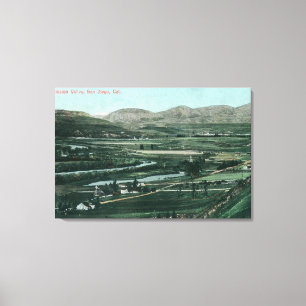 Uitzicht van de luchthaven van Mission Valley-San Canvas Afdruk