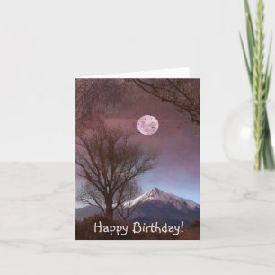 Uitzicht van de Magical Mountain Birthday Kaart