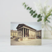 Uitzicht van de Maison Carree, c.19 BC Briefkaart (Staand voorkant)