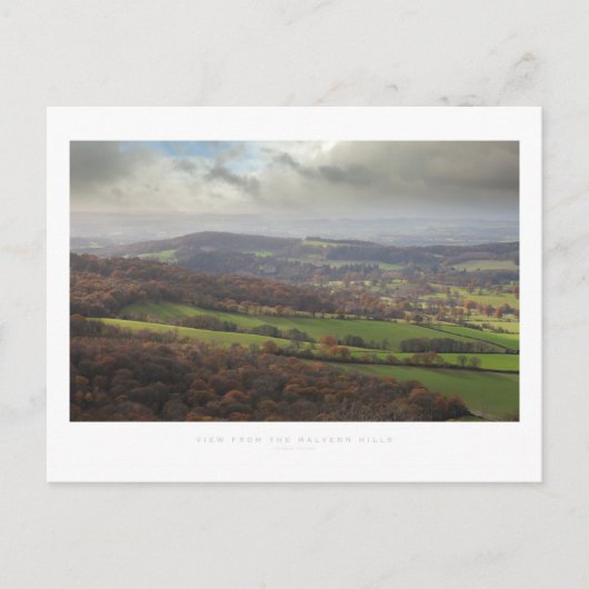 Uitzicht van de Malvern Hills Briefkaart (Voorkant)