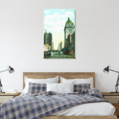 Uitzicht van de markt St. bij 3rd en Kearny Canvas Afdruk (Insitu (Slaapkamer))
