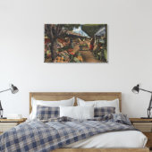 Uitzicht van de markt van de oorspronkelijke landb canvas afdruk (Insitu (Slaapkamer))