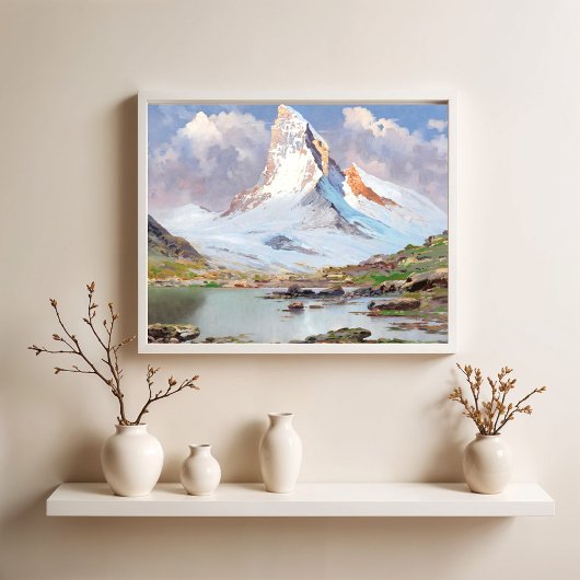 Uitzicht van de Matterhorn Poster