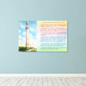 Uitzicht van de Memorial Pilgrim en beknopte infor Canvas Afdruk (Insitu (Houten vloer))