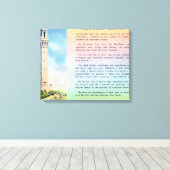 Uitzicht van de Memorial Pilgrim en beknopte infor Canvas Afdruk (Insitu (Houten vloer))