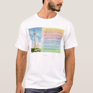 Uitzicht van de Memorial Pilgrim en beknopte infor T-shirt