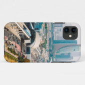 Uitzicht van de metrolijn en de wolkenkrabbers in  Case-Mate iPhone case (Achterkant (horizontaal))