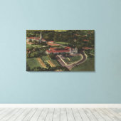 Uitzicht van de missie en het seminarie van St. An Canvas Afdruk (Insitu (Houten vloer))