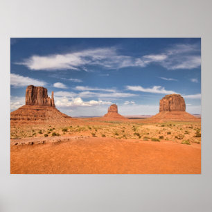 Uitzicht van de Mittens, Monument Valley Poster