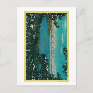 Uitzicht van de Mt. Roos HighwayLake Tahoe, CA Briefkaart