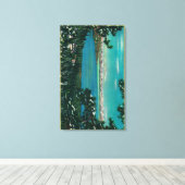 Uitzicht van de Mt. Roos HighwayLake Tahoe, CA Canvas Afdruk (Insitu (Houten vloer))