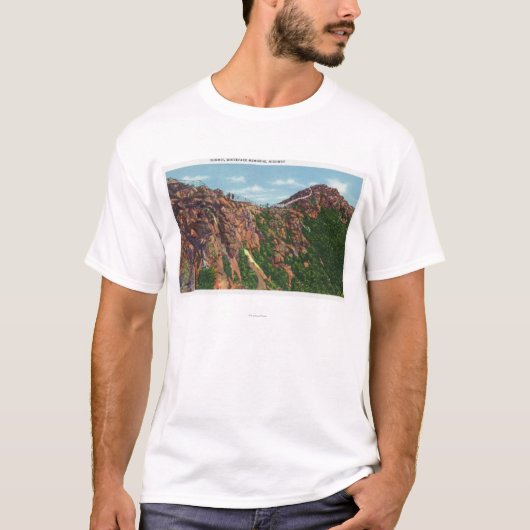 Uitzicht van de Mt-top van Whiteface T-shirt (Voorkant)