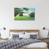 Uitzicht van de Muziek Tanglewood Shed and Grounds Canvas Afdruk (Insitu (Slaapkamer))