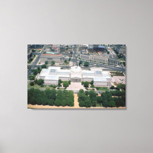 Uitzicht van de nationale kunstgalerie canvas afdruk