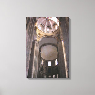 Uitzicht van de nave, c.1050 (foto) canvas afdruk