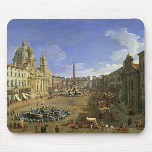 Uitzicht van de Navona van Piazza, Rome Muismat (Voorkant)