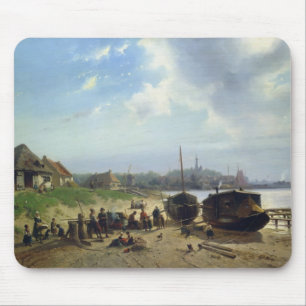 Uitzicht van de Nederlandse kust Muismat