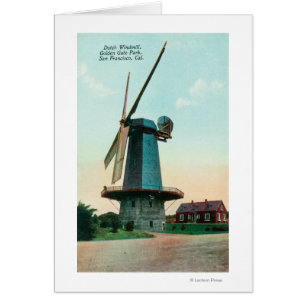 Uitzicht van de Nederlandse windmolen in het Golde